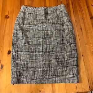 Banana Republic Tweed Plaid Pencil Skirt Midi 8